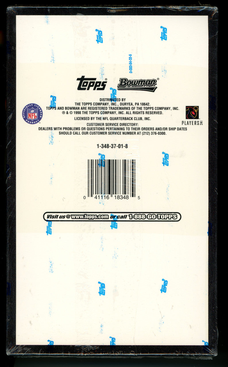 1998 Bowman Football Hobby Box Factory Sealed