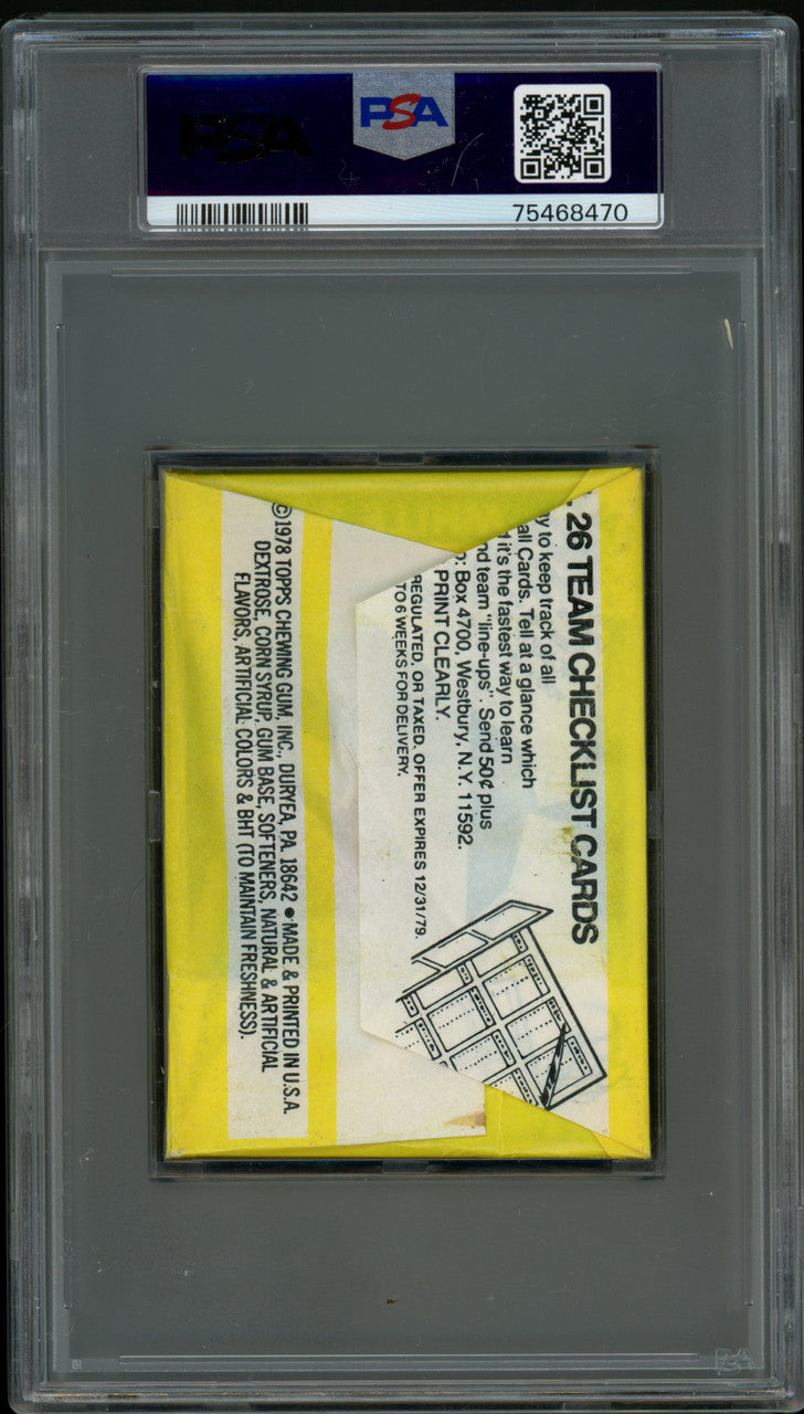 1979 Topps Baseball Wax Pack PSA 8 (470)