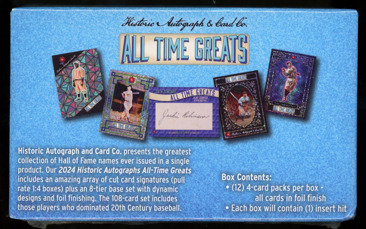 2024 Historic Autographs All Time Greats Baseball Hobby Box