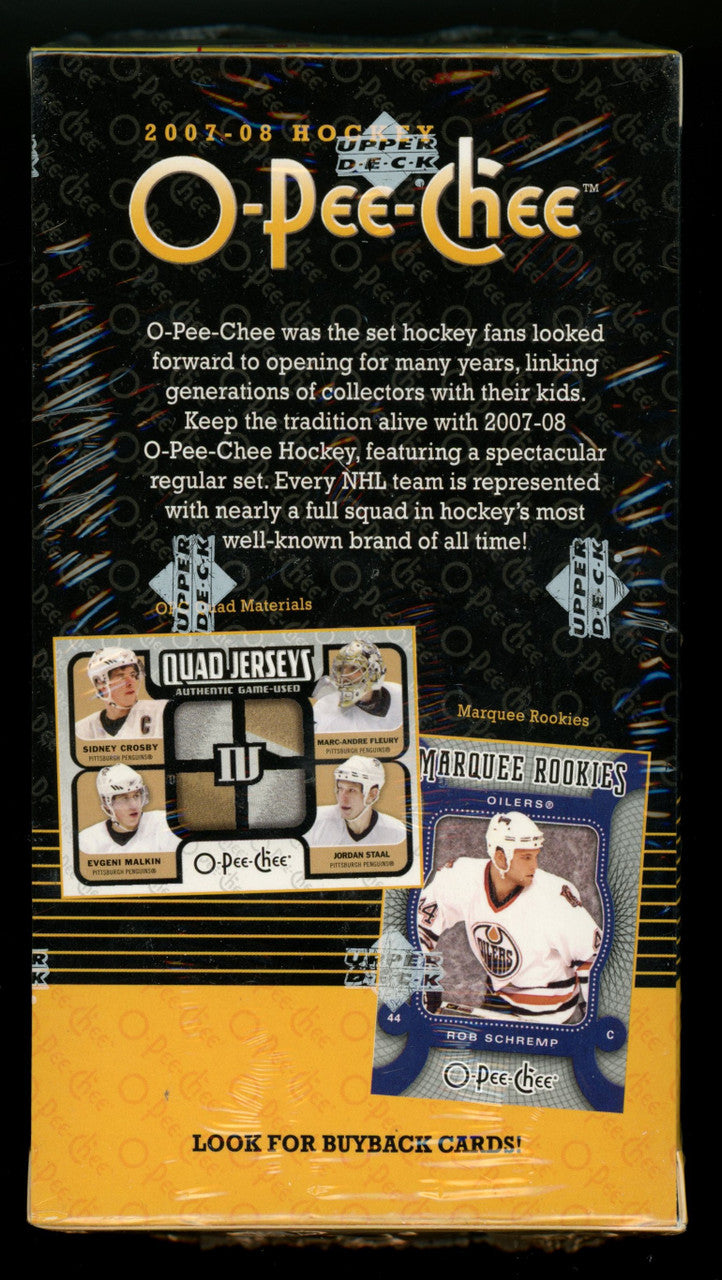 2007-08 Upper Deck O-Pee-Chee Hockey Blaster Box Factory Sealed