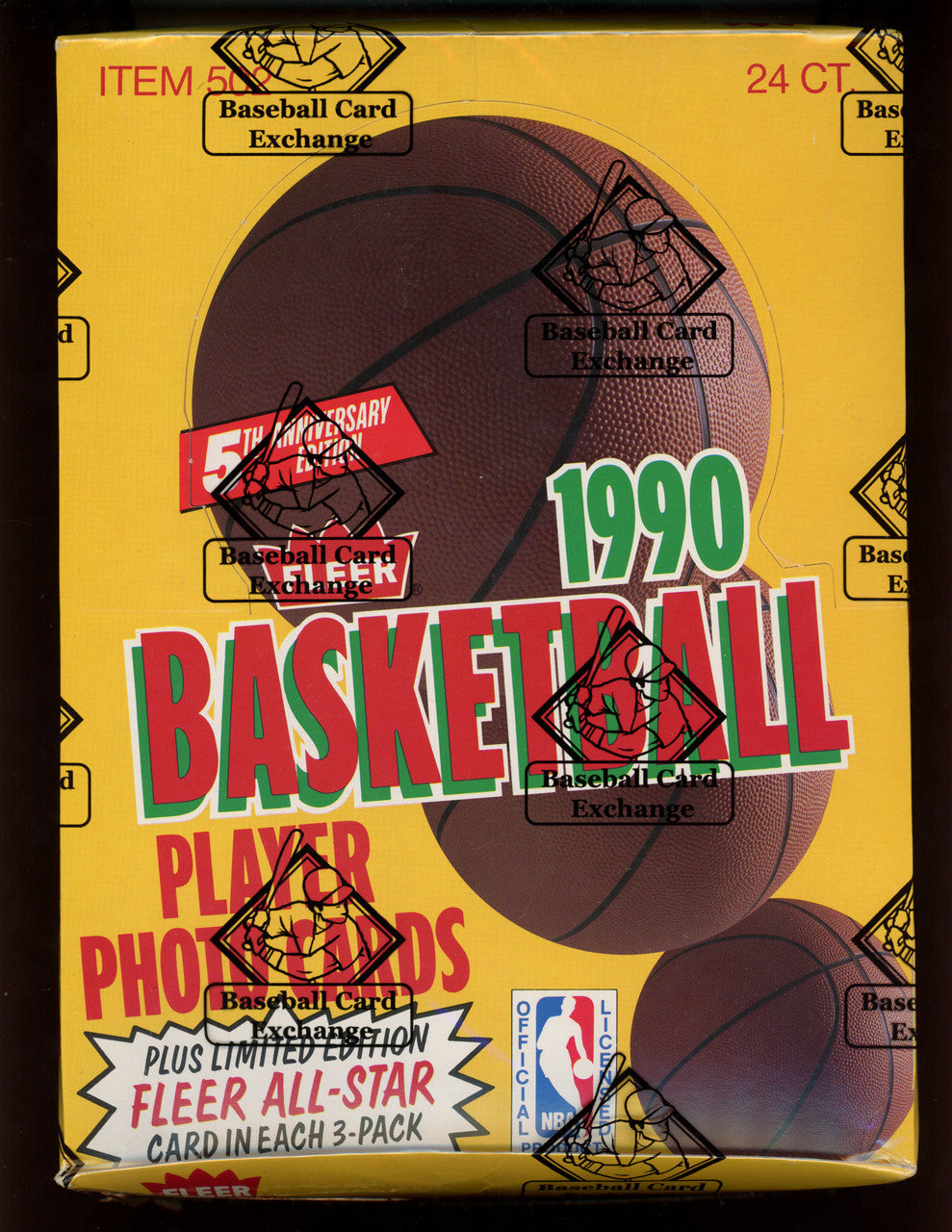 1990/91 Fleer Basketball Rack Pack Box BBCE Wrapped And Sealed