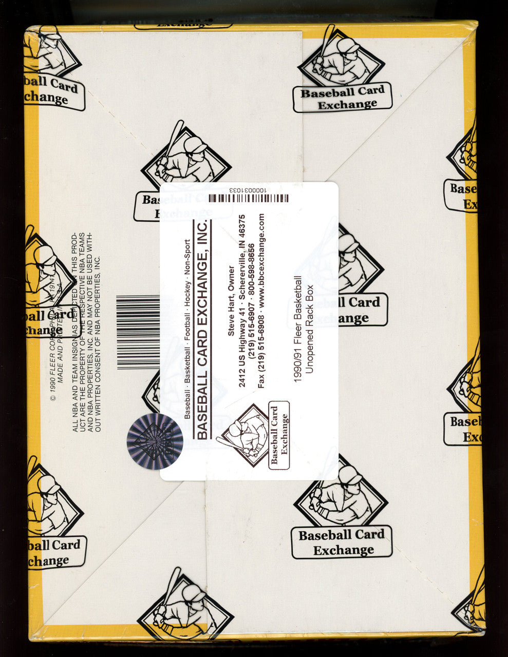 1990/91 Fleer Basketball Rack Pack Box BBCE Wrapped And Sealed