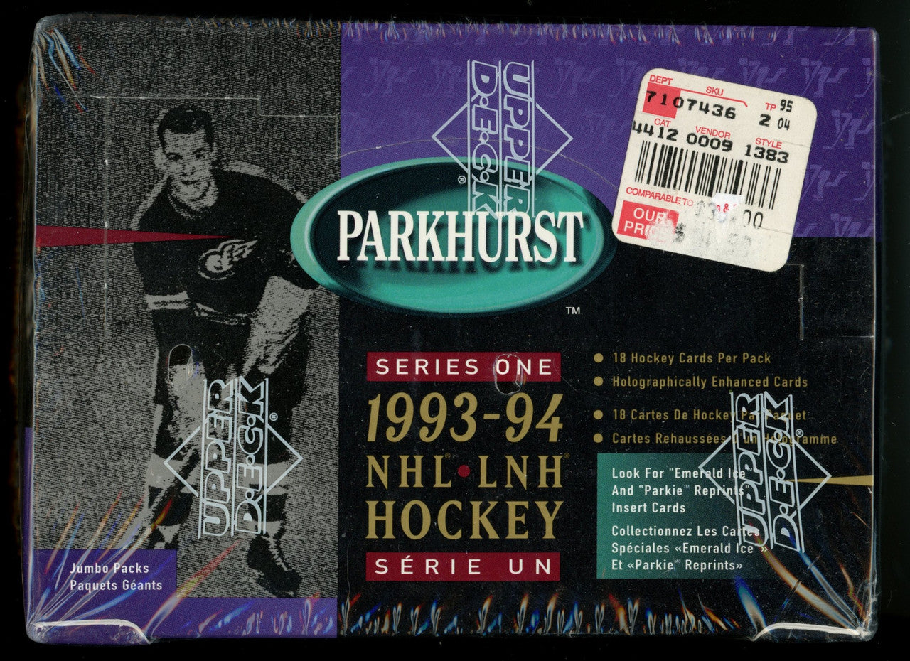 1993-94 Parkhurst Hockey Series 1 Jumbo Box Factory Sealed