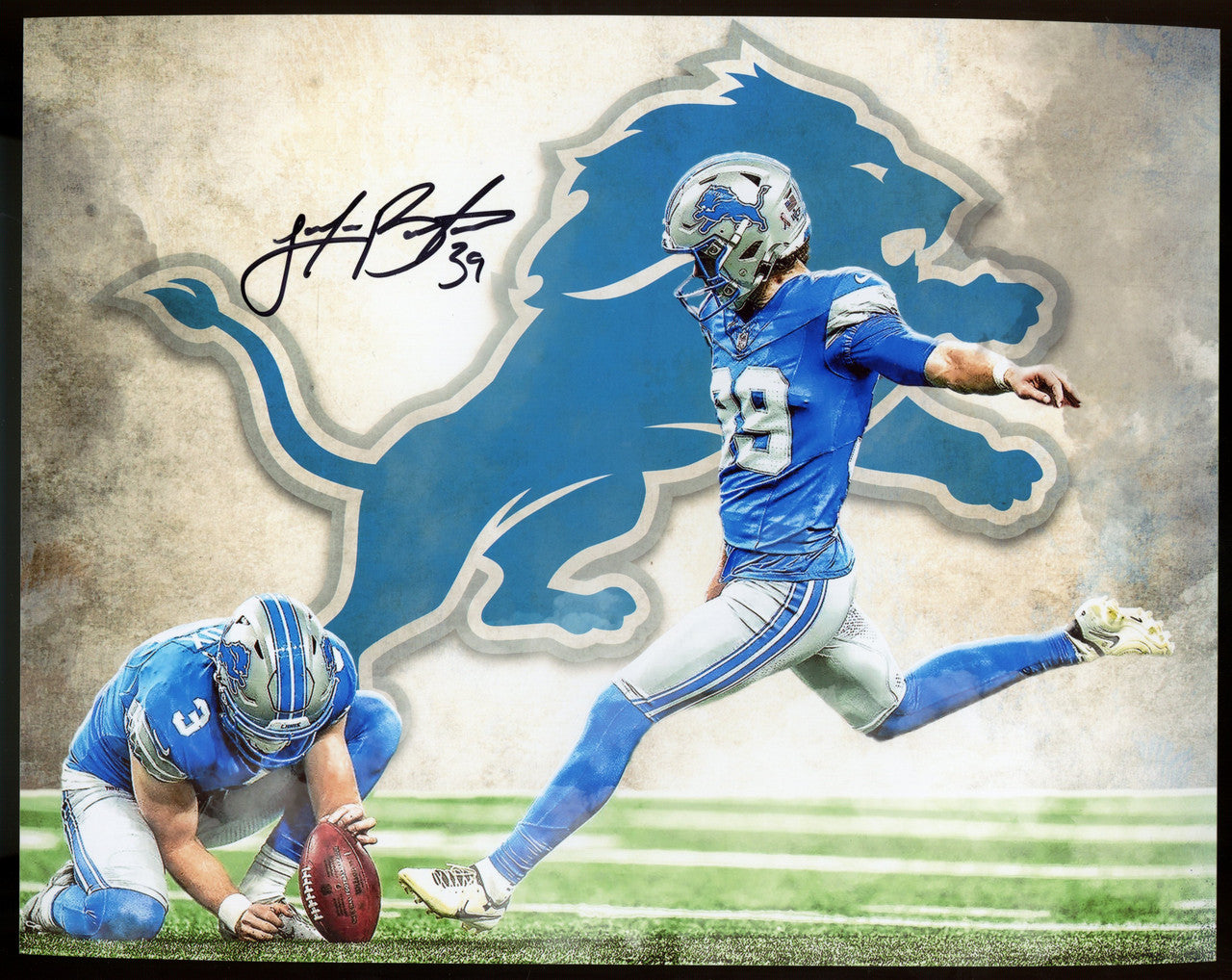 Jake Bates Signed Autographed 11x14 Photo w/ Logo