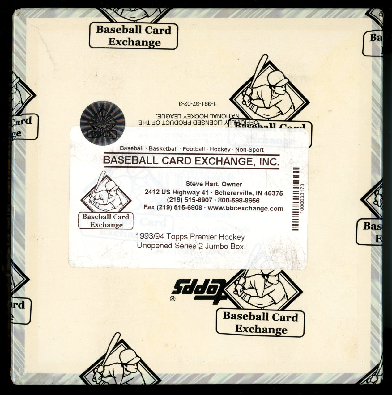 1993-94 Topps Premier Hockey Series 2 Jumbo Box BBCE Wrapped and Sealed