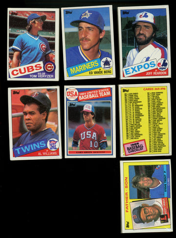 1985 Topps Baseball Grocery Cello Packs Lot of 7