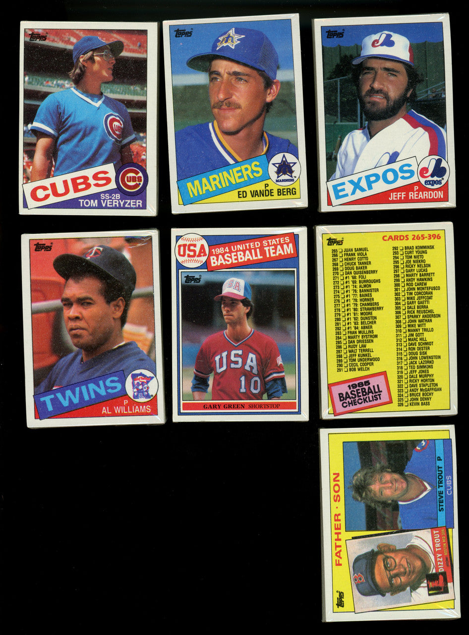 1985 Topps Baseball Grocery Cello Packs Lot of 7
