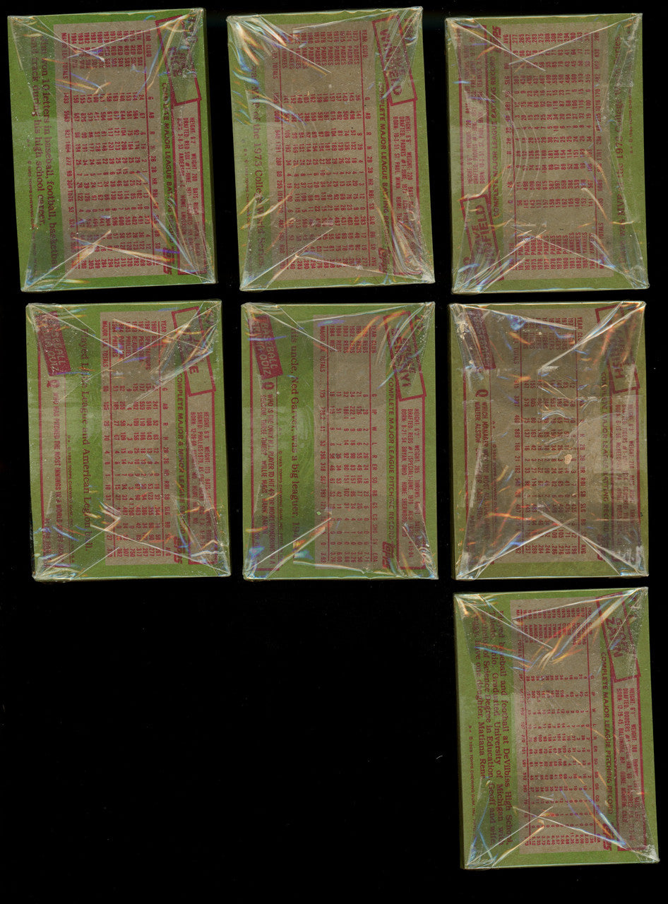 1985 Topps Baseball Grocery Cello Packs Lot of 7