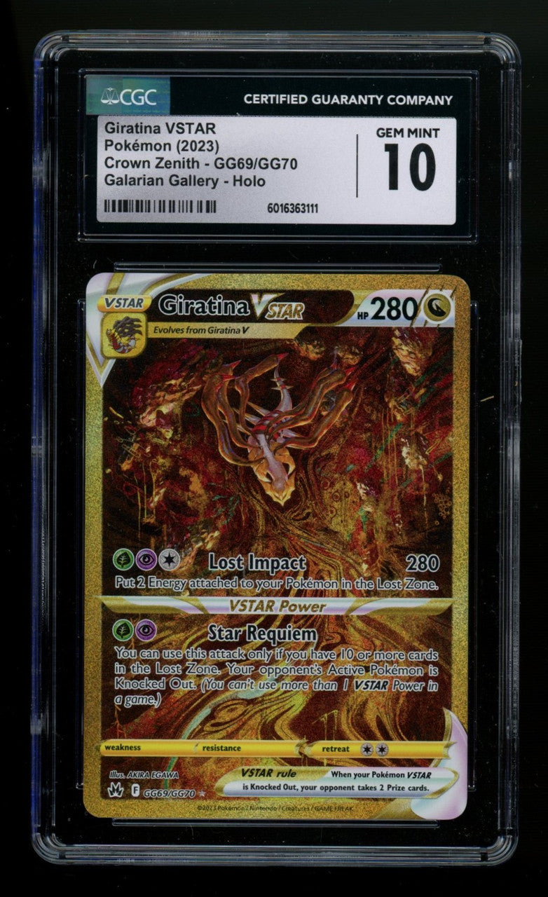 2023 Pokemon Giratina VSTAR Crown Zenith Secret Rare #GG39 CGC 10