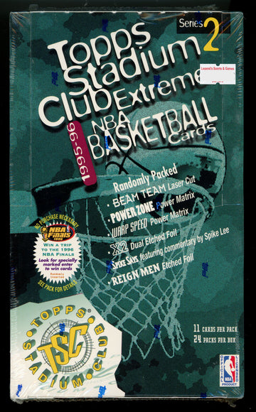 1995-96 Topps Stadium Club Basketball Series 2 Box Factory Sealed