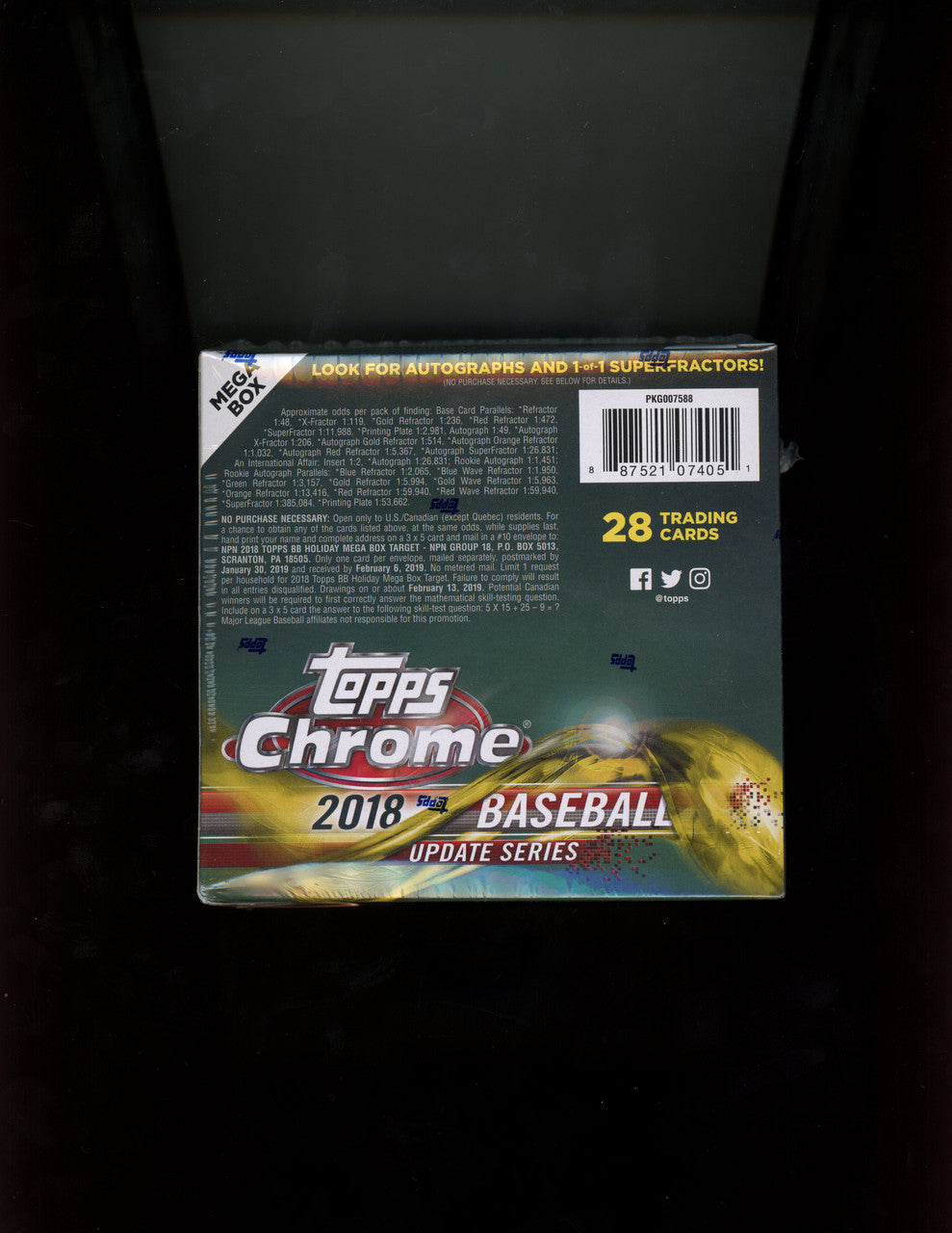 2018 Topps Chrome Update Baseball Mega Box Factory Sealed