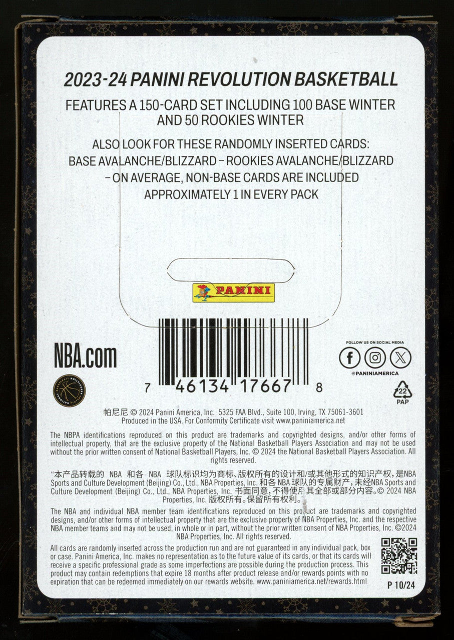 2023/24 Panini Revolution Basketball Holiday Tin