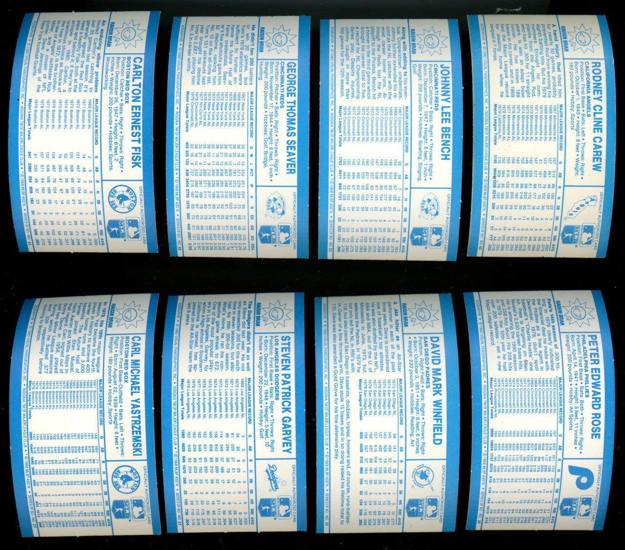 1980 Kellogg's Xographs Baseball Complete Set (60)