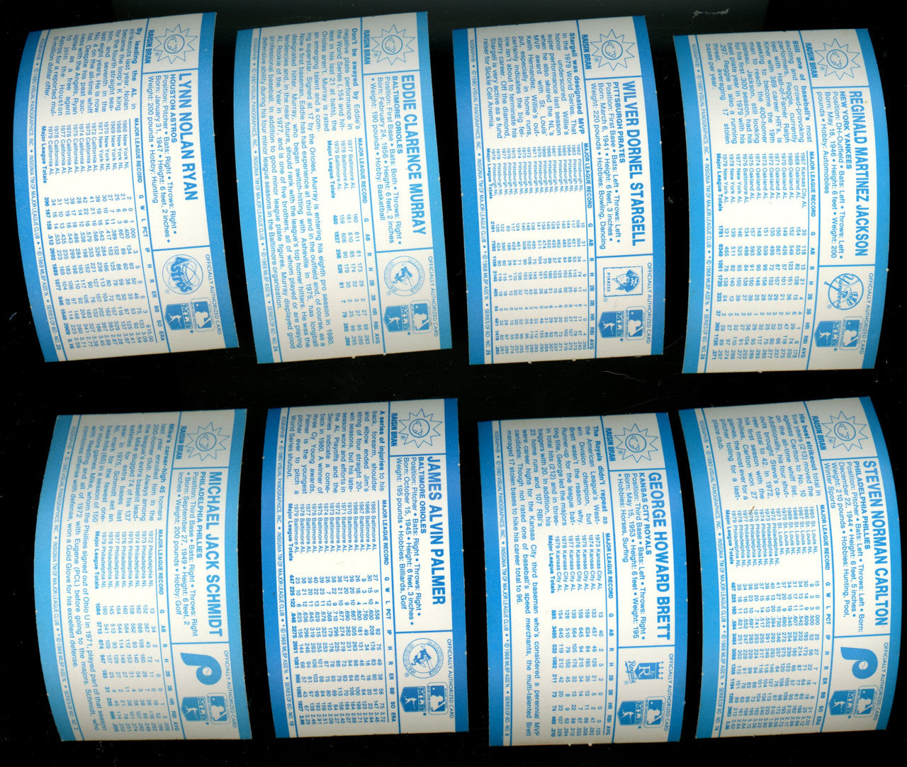 1980 Kellogg's Xographs Baseball Complete Set (60)