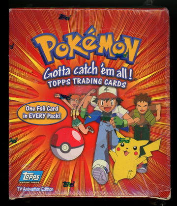 1999 Topps Pokemon TV Animation Series 1 Blue Label Booster Box Factory Sealed