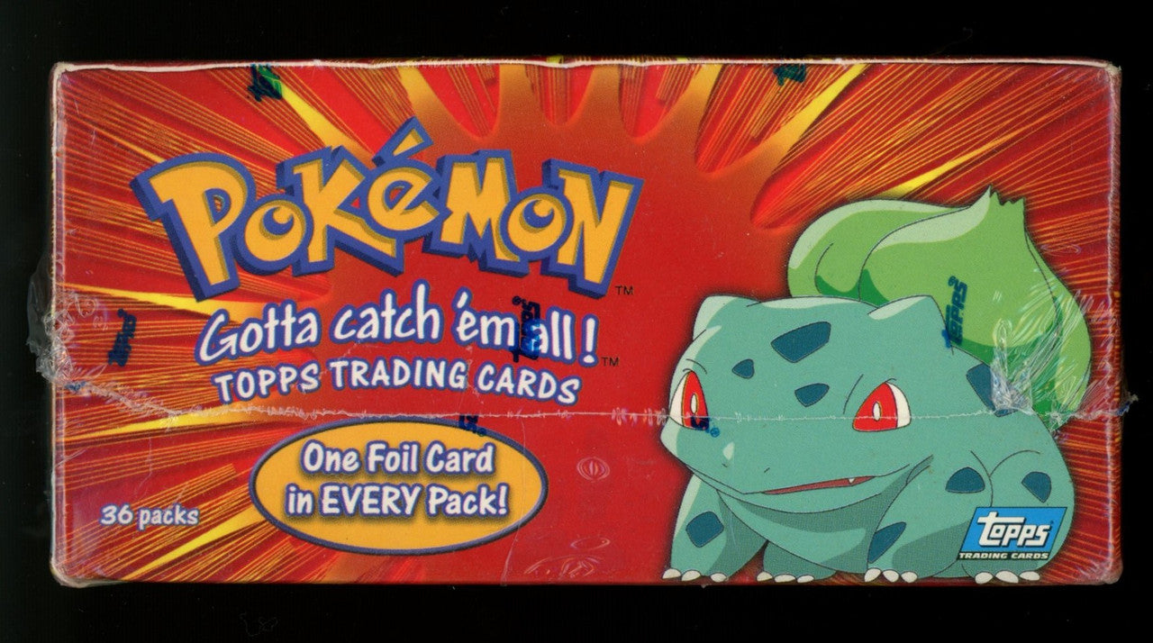 1999 Topps Pokemon TV Animation Series 1 Blue Label Booster Box Factory Sealed