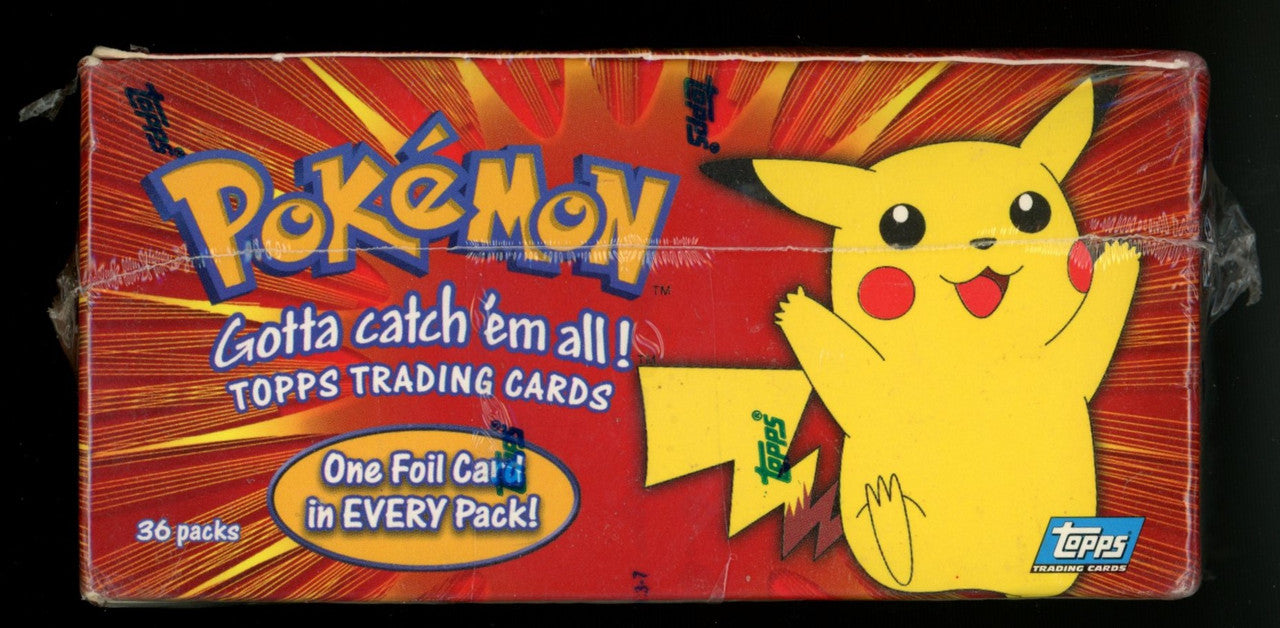 1999 Topps Pokemon TV Animation Series 1 Blue Label Booster Box Factory Sealed