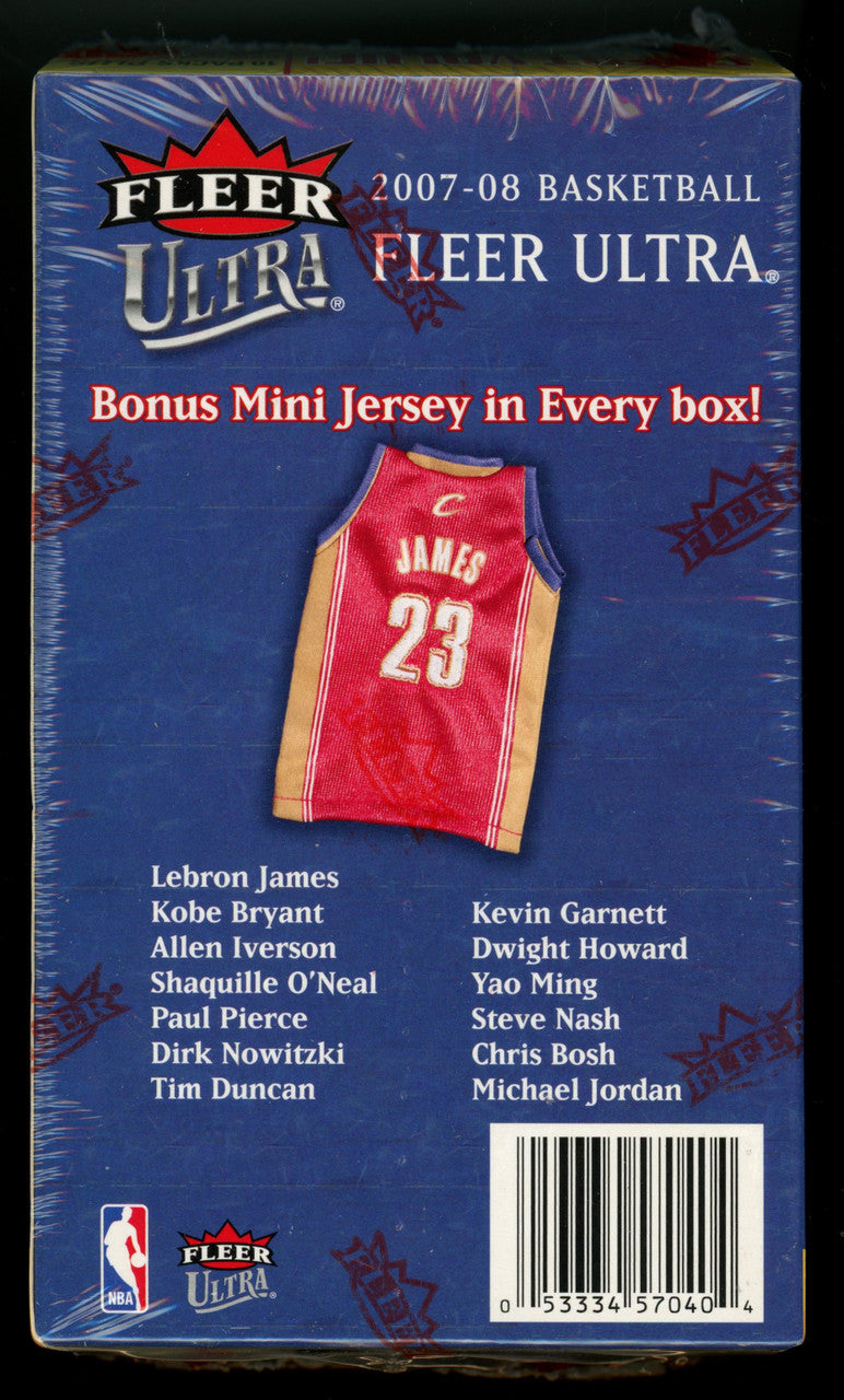 2007-08 Fleer Ultra Basketball Blaster Box 10 Packs + Mini Jersey Sealed