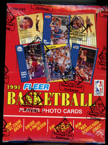 1991-92 Fleer Basketball Rack Box BBCE Wrapped and Sealed