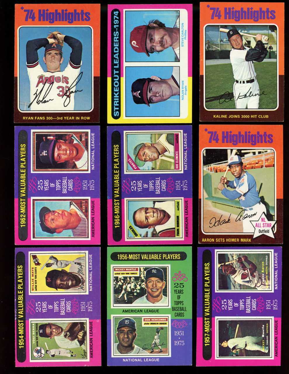 1975 Topps Baseball Complete Set 1-660 EX-MT Condition