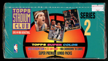 1993-94 Topps Stadium Club Basketball Series 2 Jumbo Box Factory Sealed