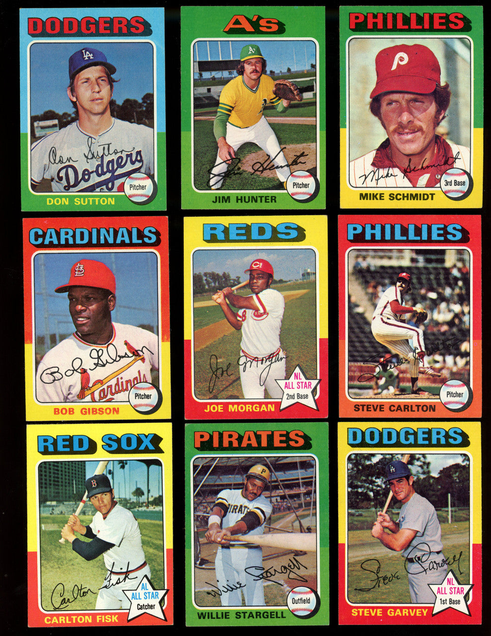 1975 Topps Baseball Complete Set 1-660 EX-MT Condition