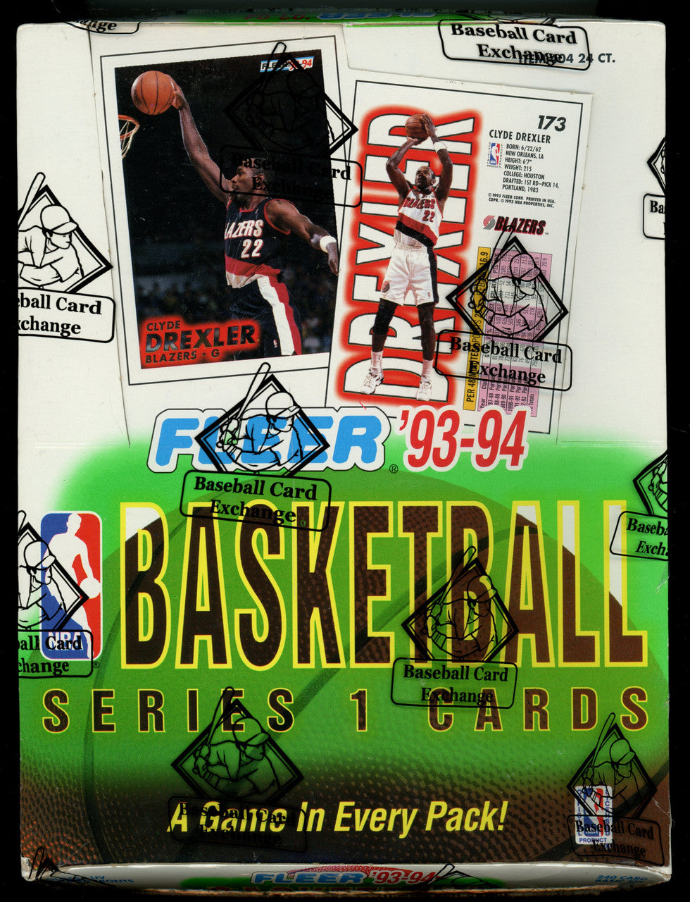 1993-94 Fleer Basketball Series 1 Rack Box BBCE Wrapped and Sealed