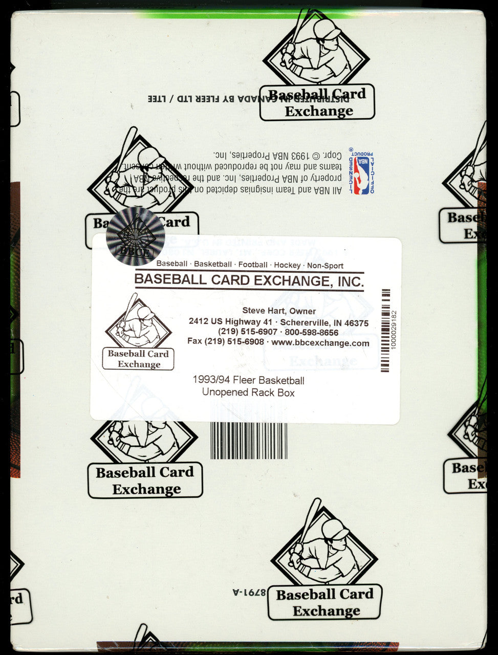 1993-94 Fleer Basketball Series 1 Rack Box BBCE Wrapped and Sealed