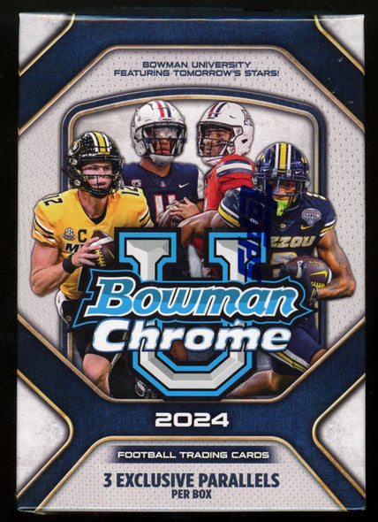 2024 Bowman University Chrome Football Blaster Box