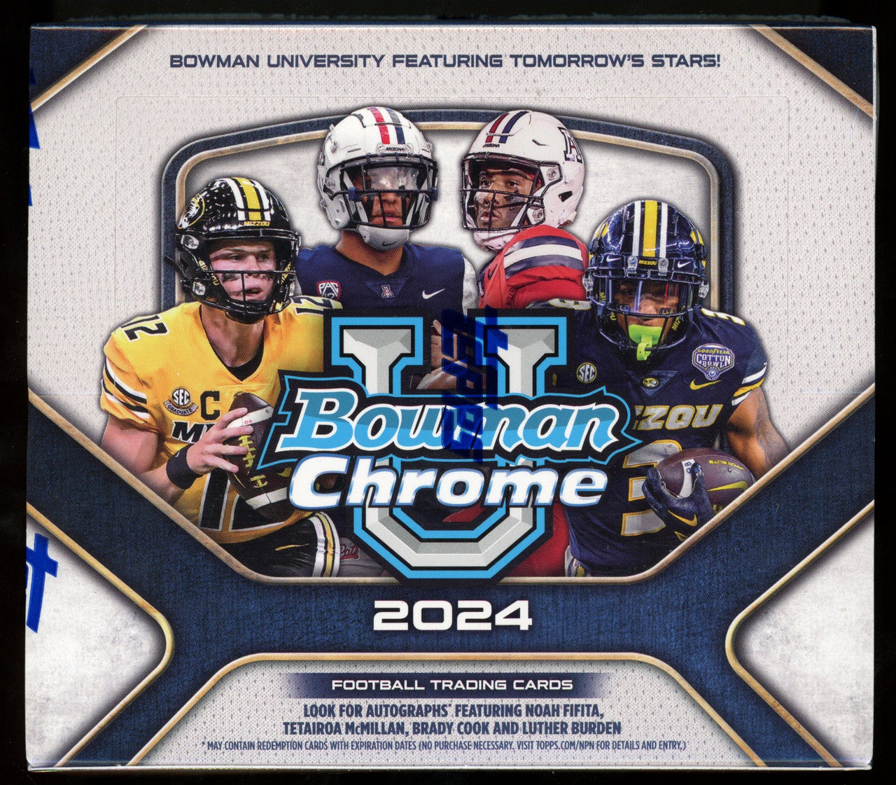 2024 Bowman University Chrome Football Jumbo Hobby Box