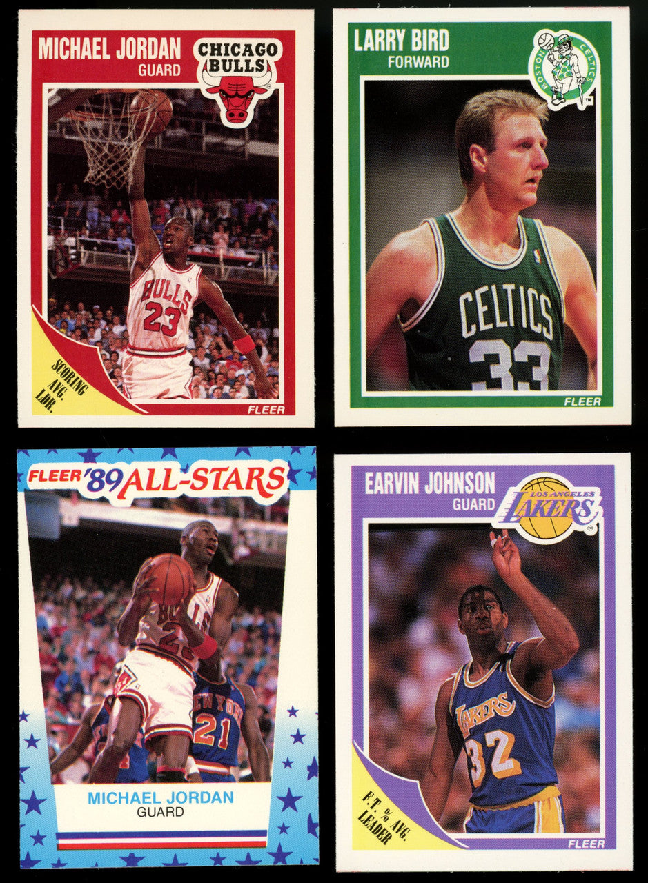 1989-90 Fleer Basketball Complete Set (168) + Stickers (11) NM-MT