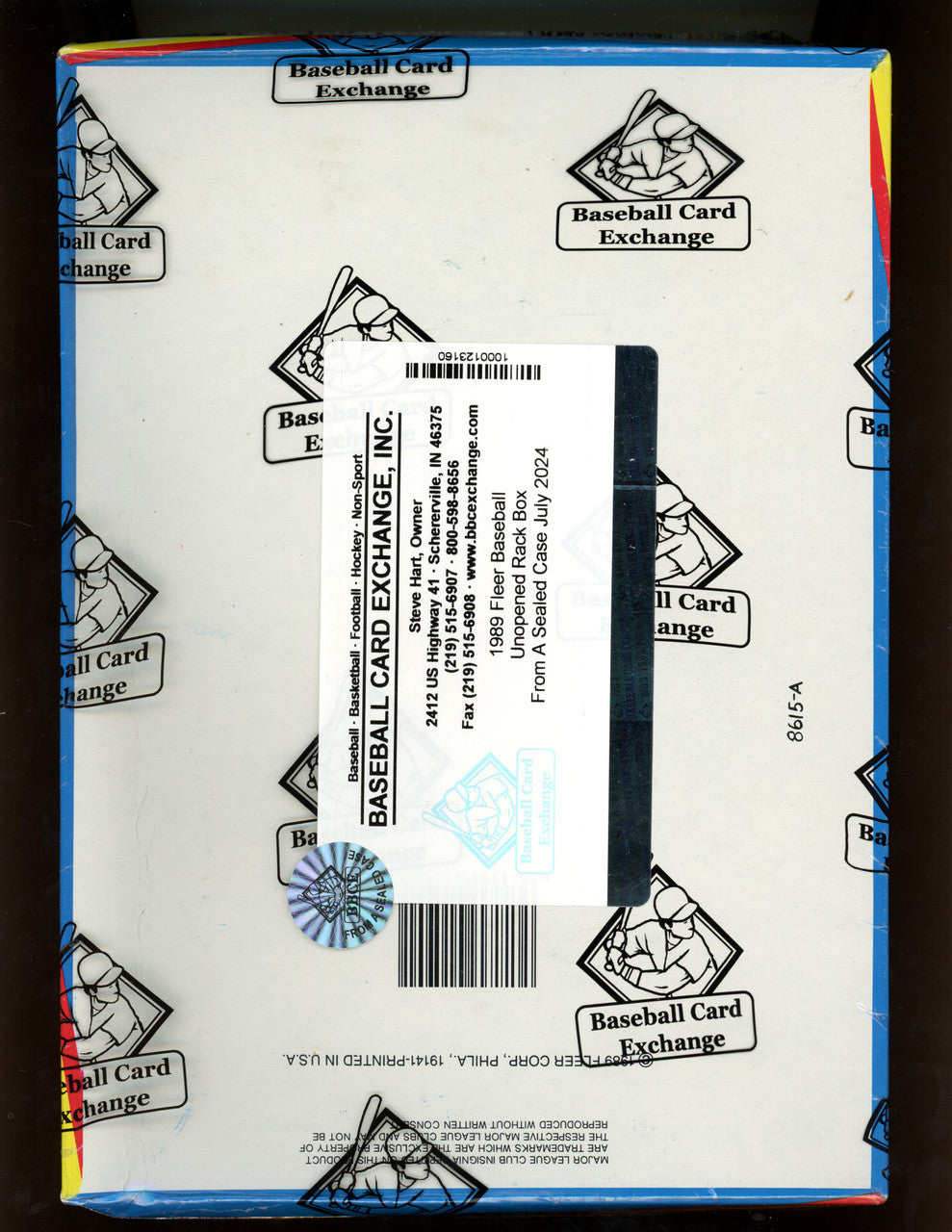 1989 Fleer Baseball Rack Pack Box FASC BBCE Wrapped and Sealed