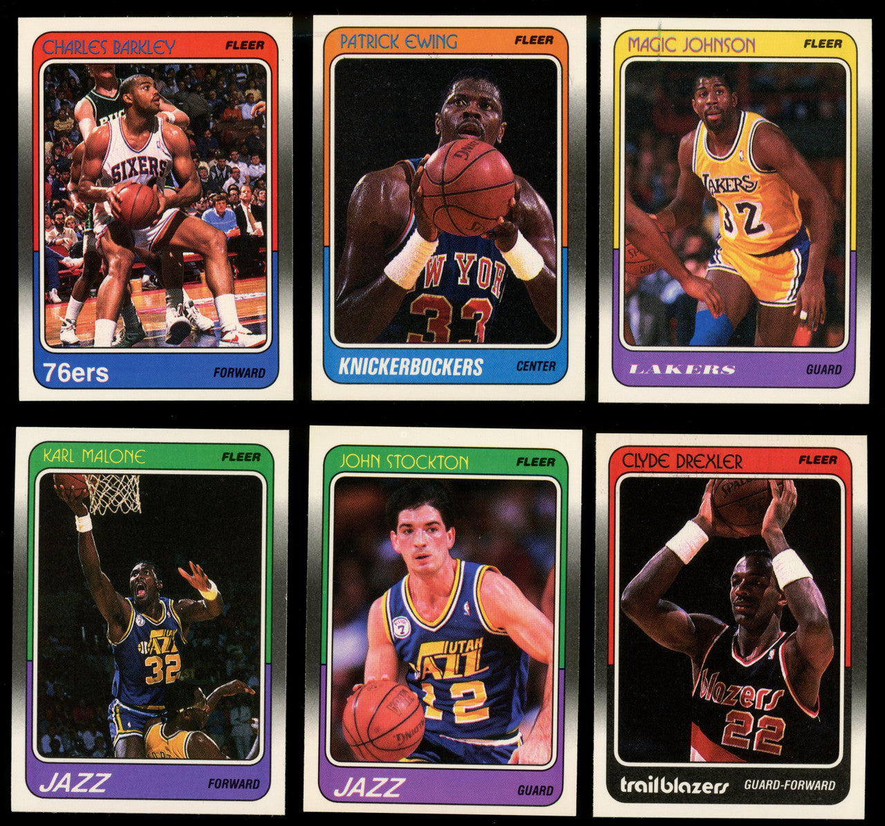 1988-89 Fleer Basketball Complete Set (132) + Stickers (11) NM-MT