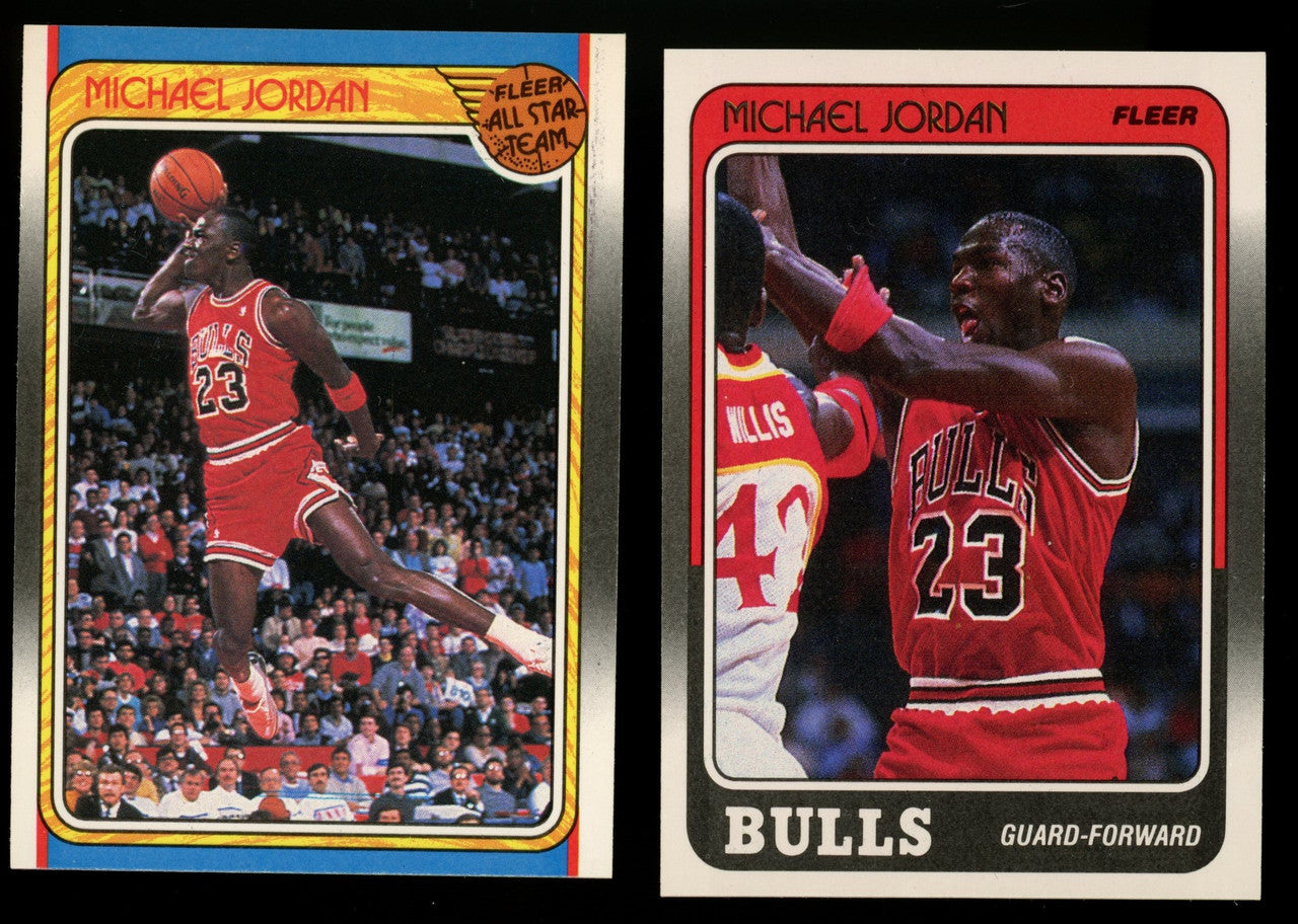 1988-89 Fleer Basketball Complete Set (132) + Stickers (11) NM-MT