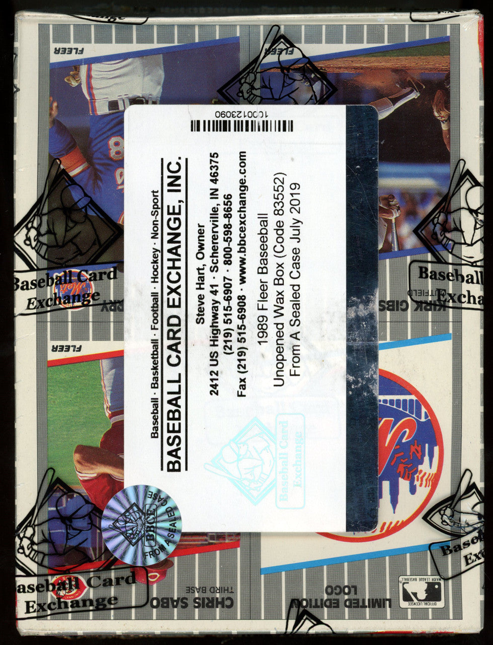 1989 Fleer Baseball Wax Box FASC (Error Code 83552) BBCE Wrapped Sealed