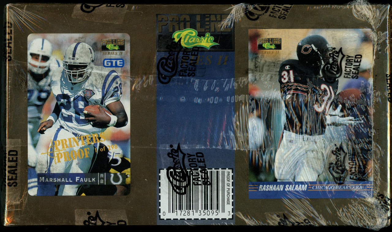 1995 Classic Pro Line Series 2 Football Box Factory Sealed