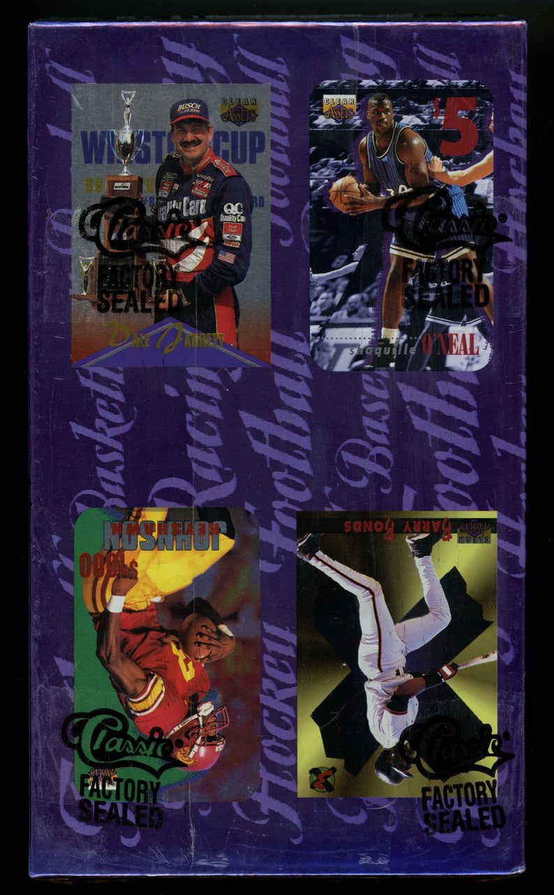 1996 Classic Clear Assets Premier Edition Box 18 Packs Factory Sealed