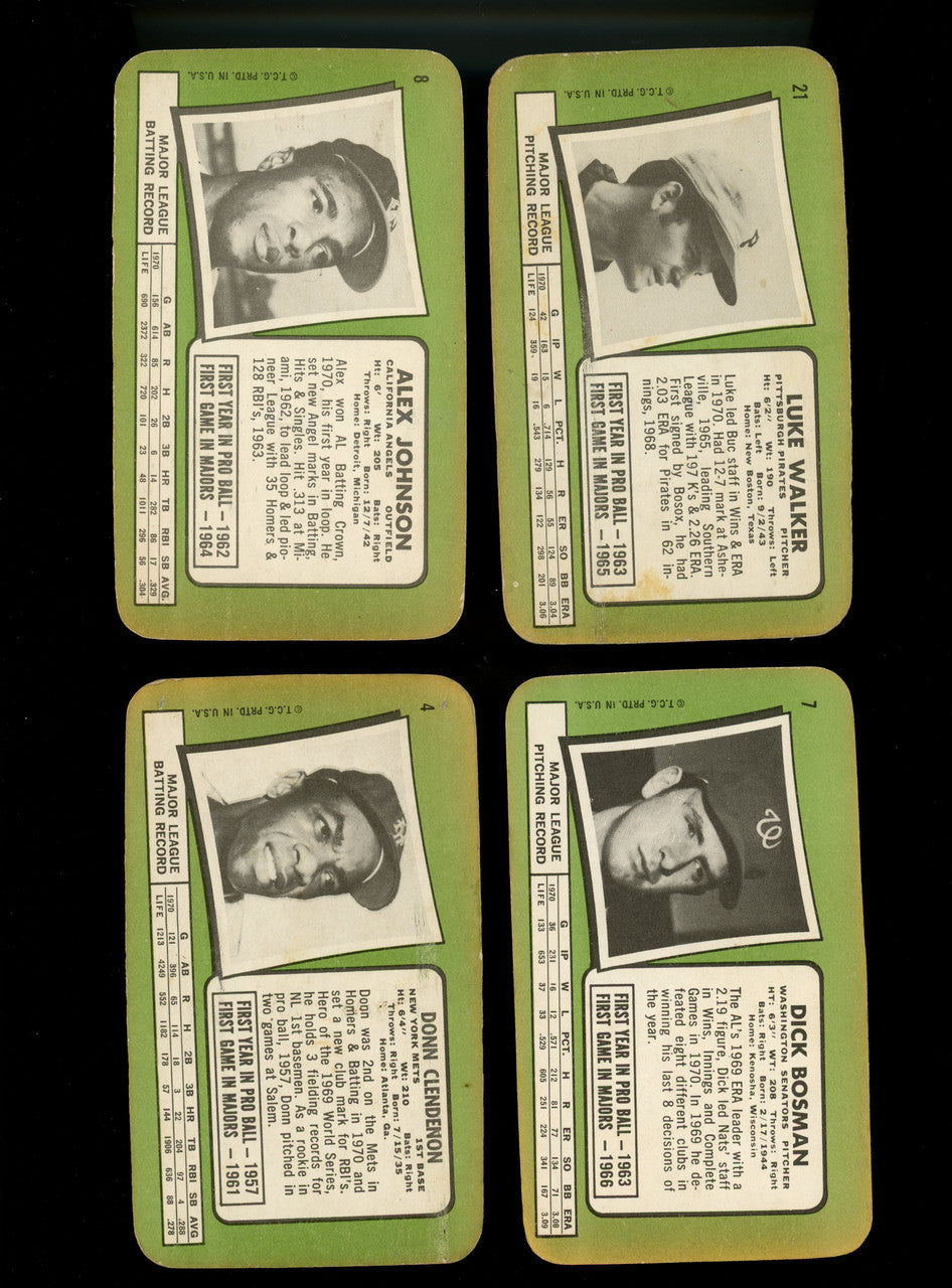 1970-1971 Topps Super Card Lot of 26 Low Grade Mays Jackson