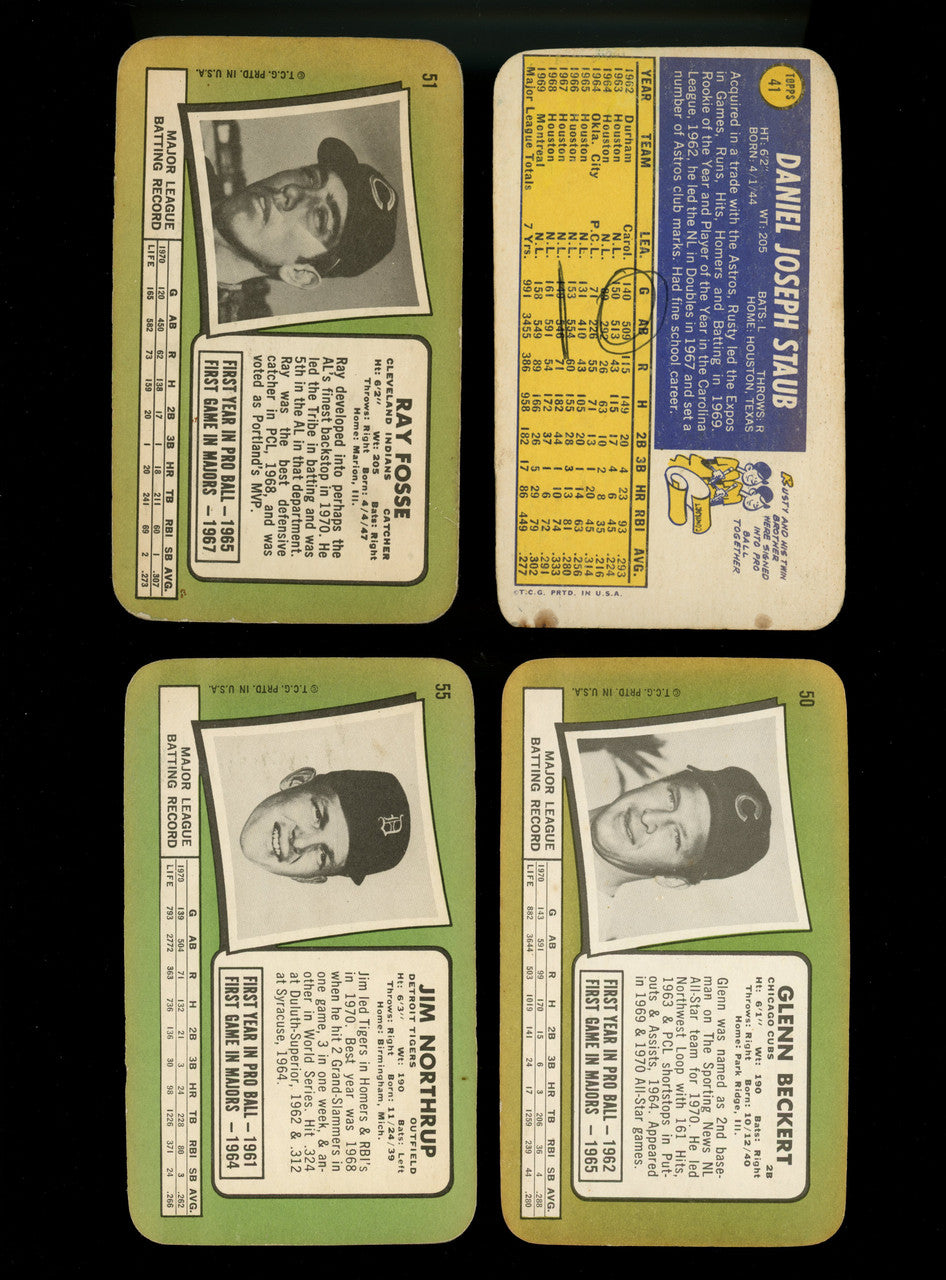 1970-1971 Topps Super Card Lot of 26 Low Grade Mays Jackson