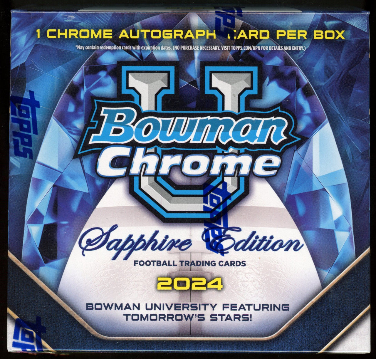 2024 Bowman University Chrome Football Sapphire Edition Hobby Box