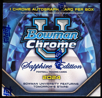 2024 Bowman University Chrome Football Sapphire Edition Hobby Box