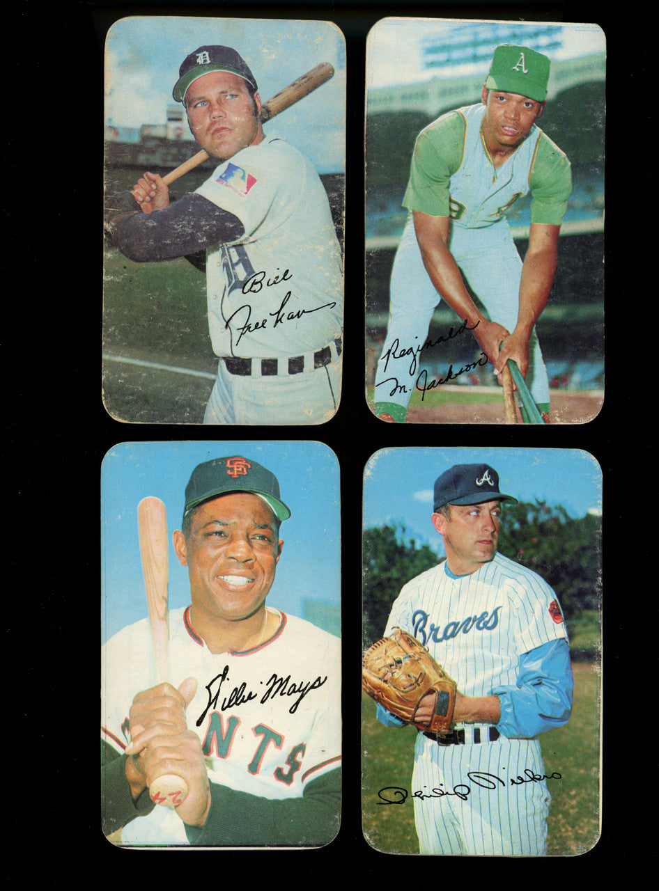 1970-1971 Topps Super Card Lot of 26 Low Grade Mays Jackson