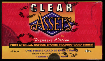 1996 Classic Clear Assets Premiere Edition Box 36 Packs Factory Sealed