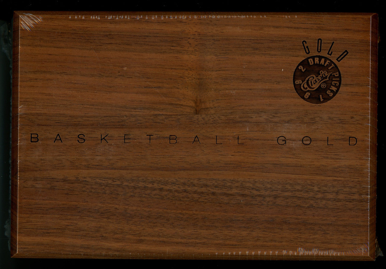 1992 Classic Draft Picks Gold Basketball Set in Wood Box Sealed 5549/8500