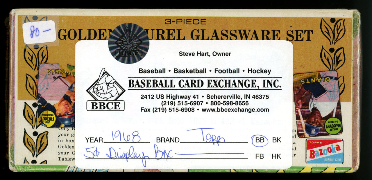 1968 Topps Baseball Empty Wax Box BBCE Wrapped