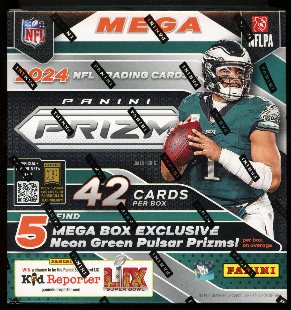 2024 Panini Prizm Football Mega Box (Neon Green Pulsar)