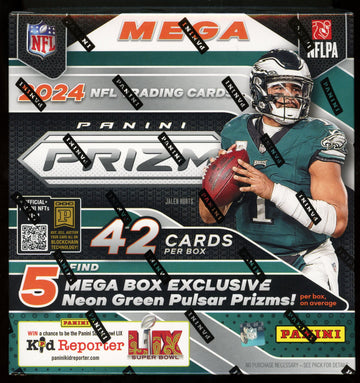 2024 Panini Prizm Football Mega Box (Neon Green Pulsar)