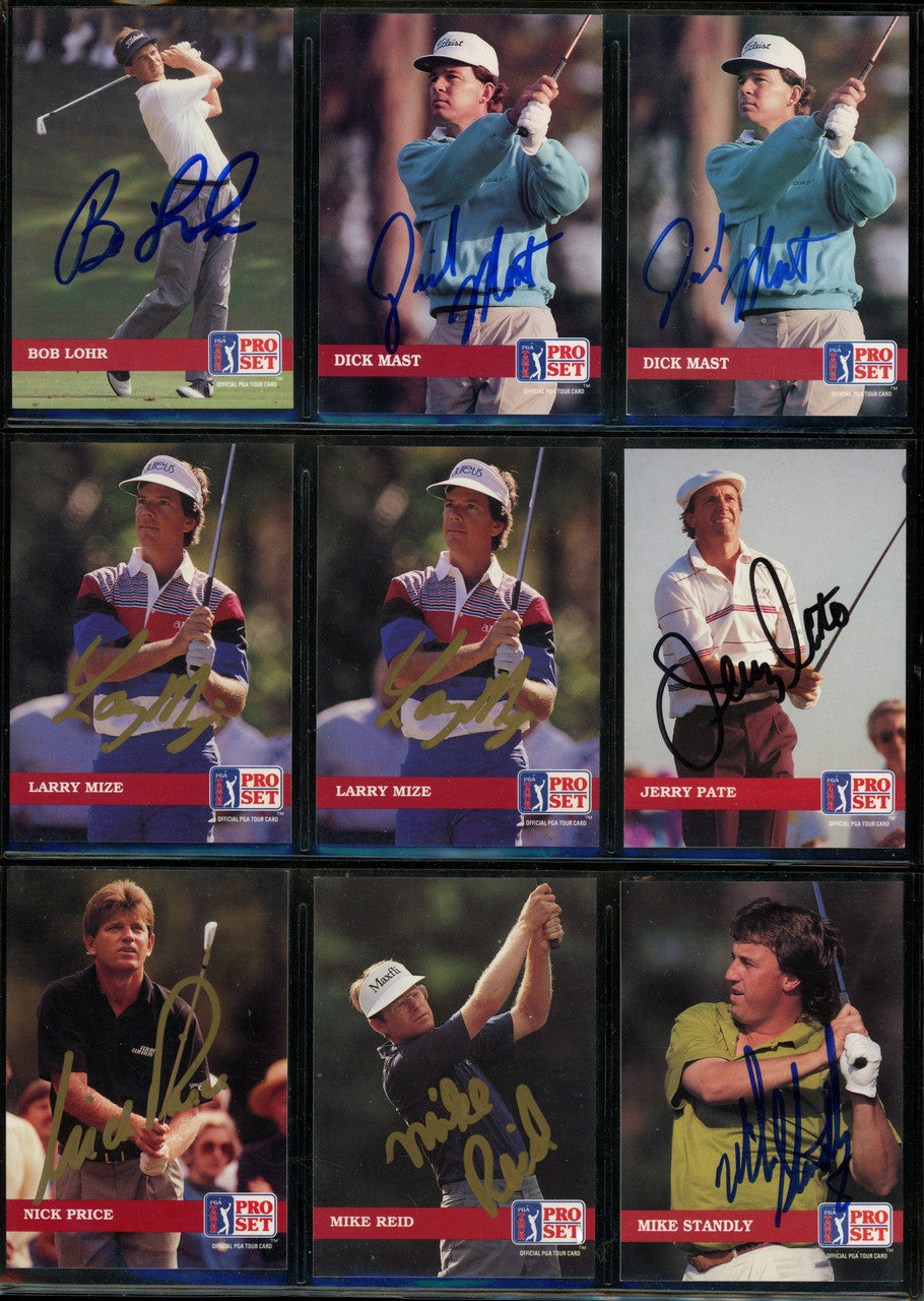 1990-1992 Pro Set Golf Signed Autographed Cards Lot of 43 Price Couples ++