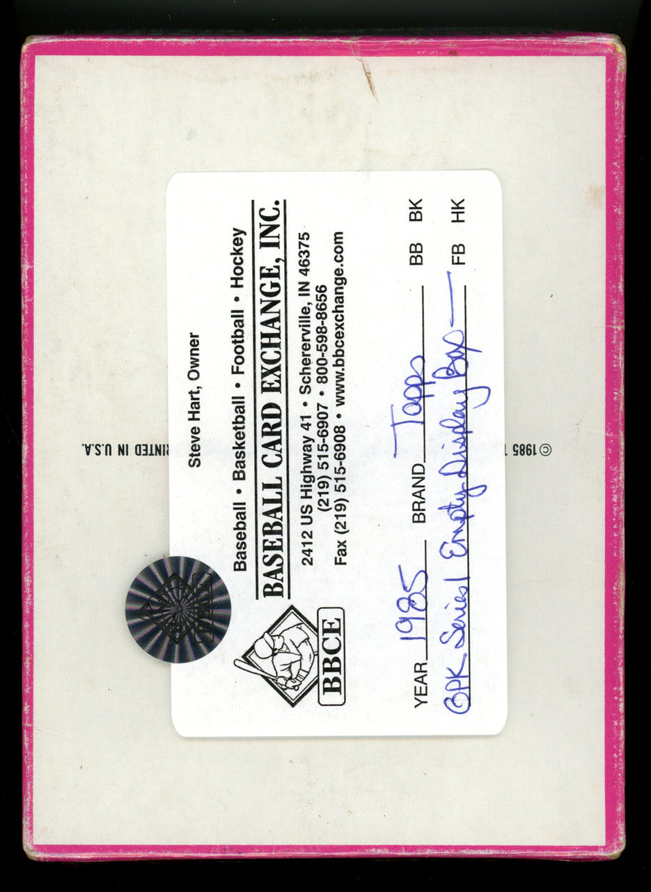 1985 Topps Garbage Pail Kids Series 1 Empty Display Box BBCE Wrapped