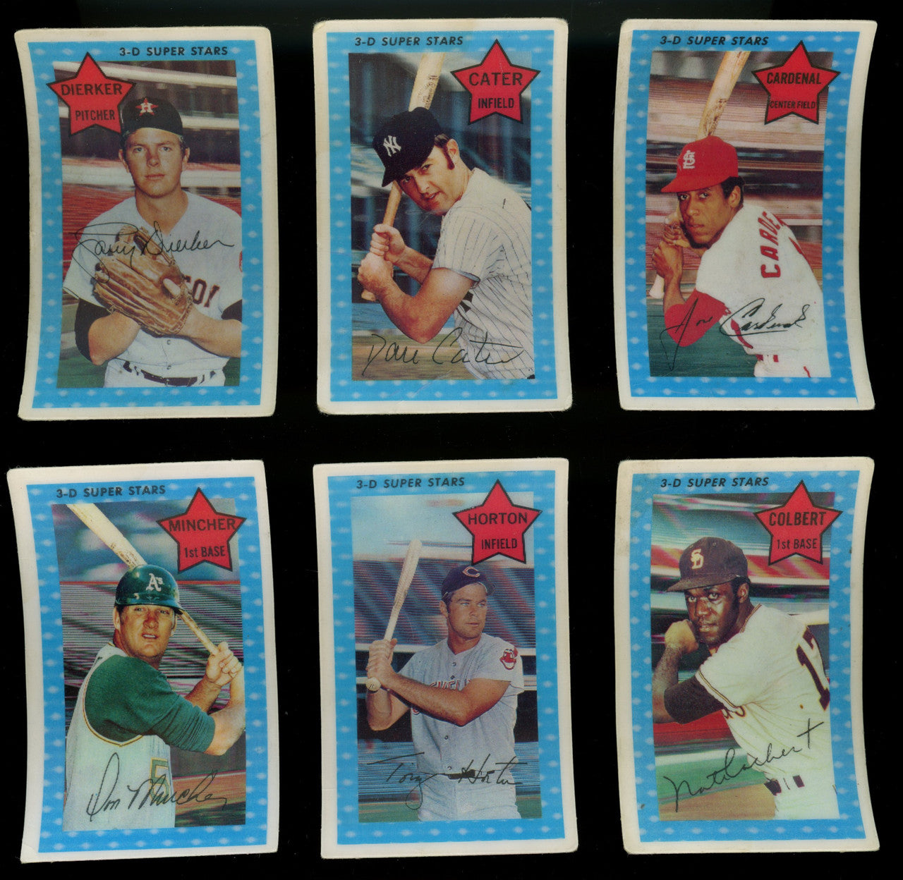 1971 Kellogg's Baseball Lot of 12 Mays Kaline Rose Palmer Low Grade